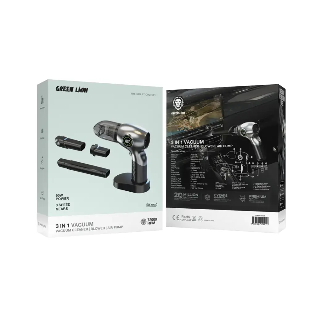 فروشگاه آنلاین نخلینو   - جارو شارژی و دمنده گرین لاین Green Lion 3 In 1 Vacuum Blower